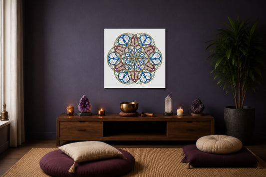 Mandala „Blume der golden Erinnerung“