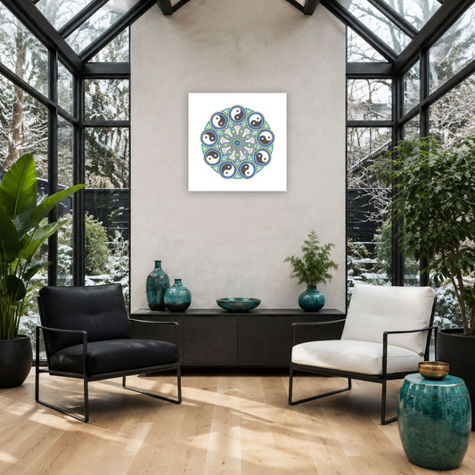 Mandala „Kreis von Yin & Yang – Harmonie der Gegensätze“