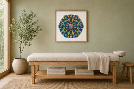 Mandala „Smaragdsiegel der stillen Mitte“