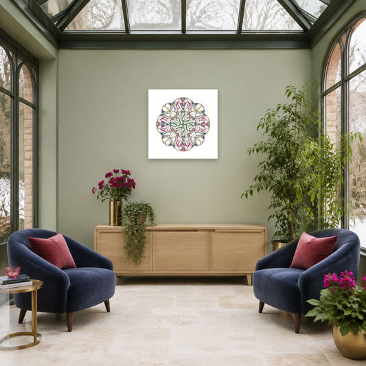 Mandala „Tanz der strahlenden Blätter“