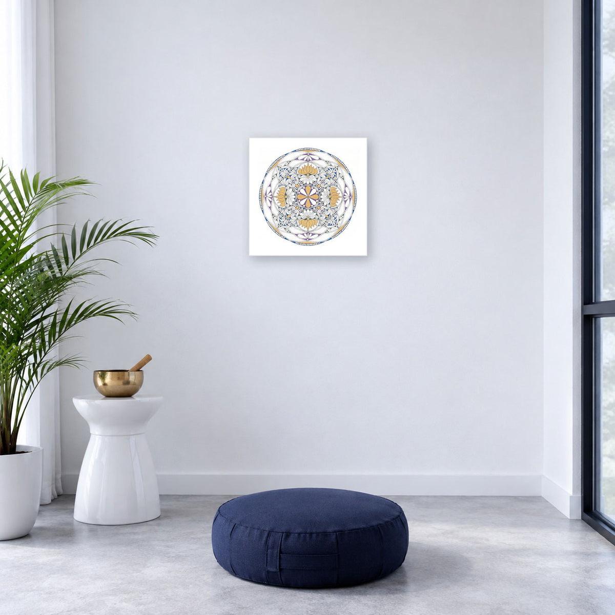 Mandala „Blütenkreis der goldenen Resonanz“