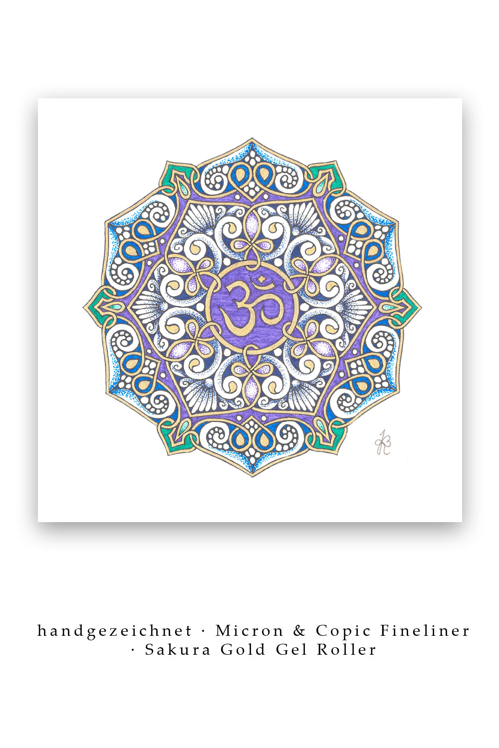 Mandala Original handgezeichnet „Klang der Stille“ – Spirituelles Kunst Unikat für den Altar & zur Raumharmonisierung