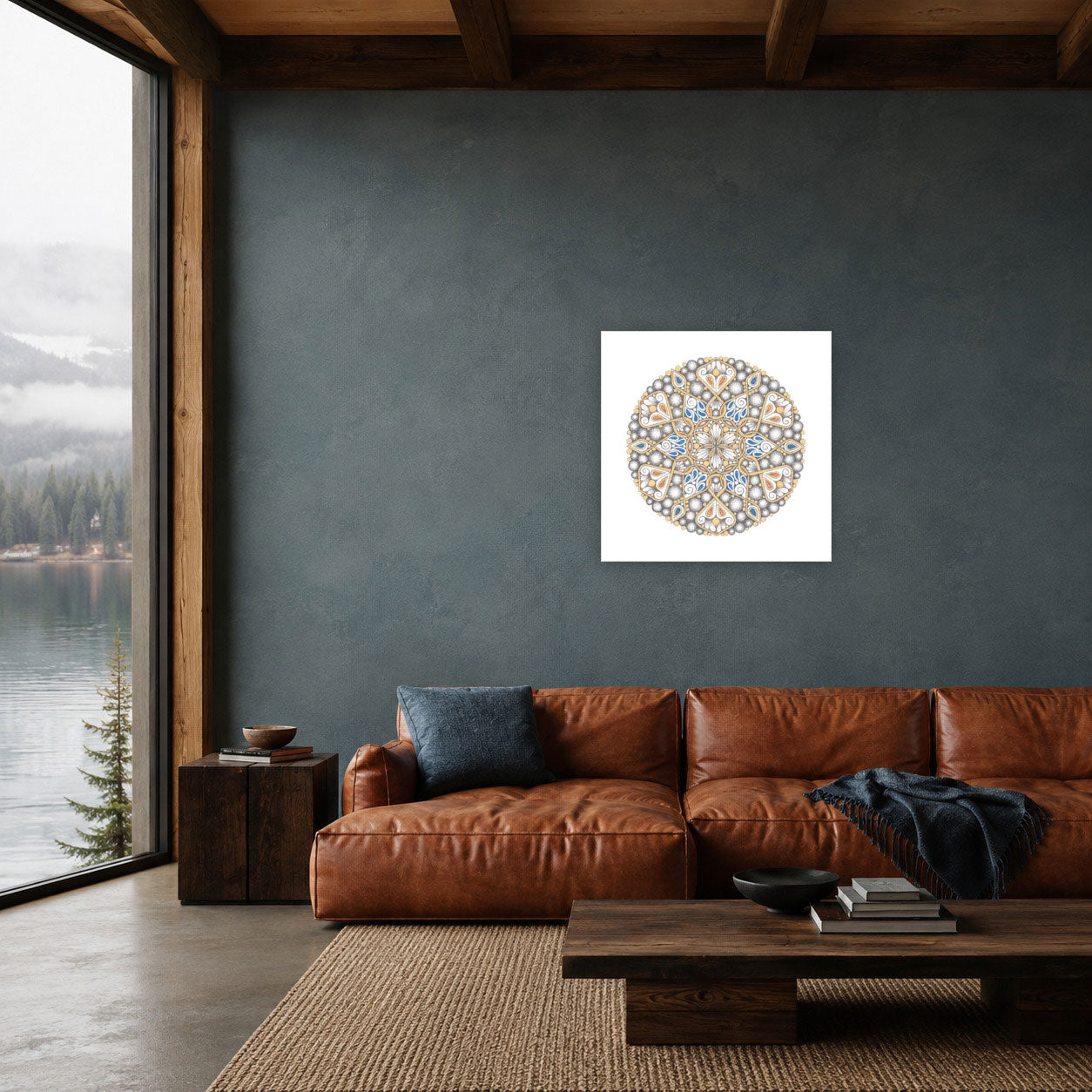 Mandala „Nebelkranz der goldenen Stille“