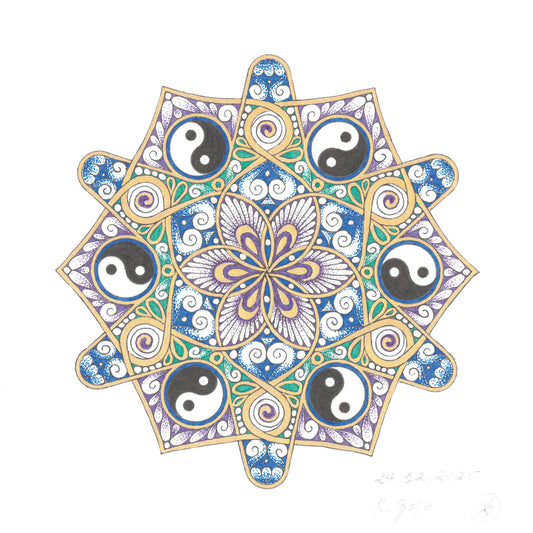 Yin & Yang – Blume des kosmischen Gleichgewichts