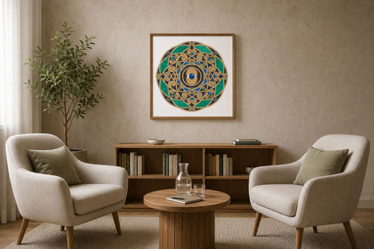 Mandala „Auge der goldenen Wahrnehmung“