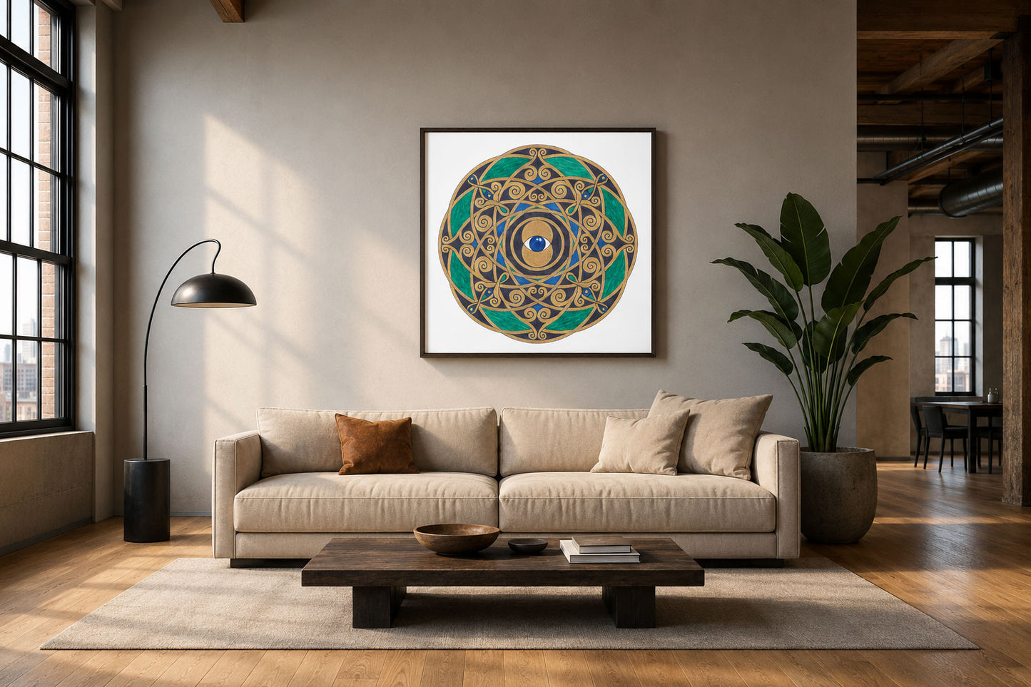 Mandala „Auge der goldenen Wahrnehmung“