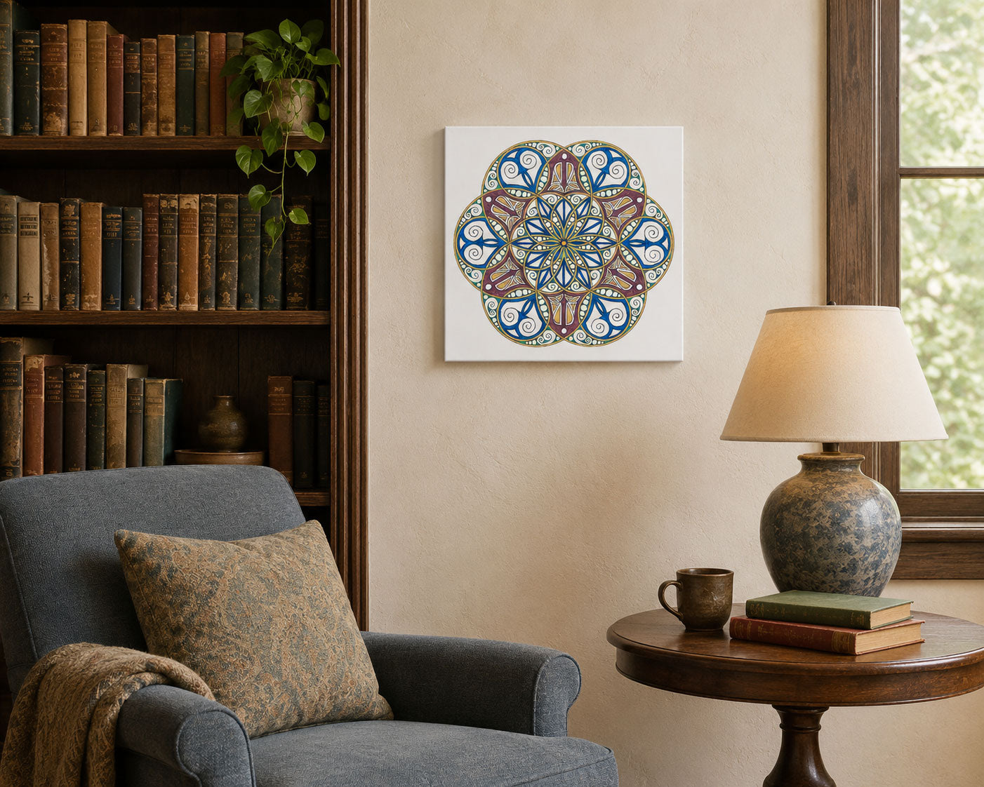 Mandala „Blume der golden Erinnerung“