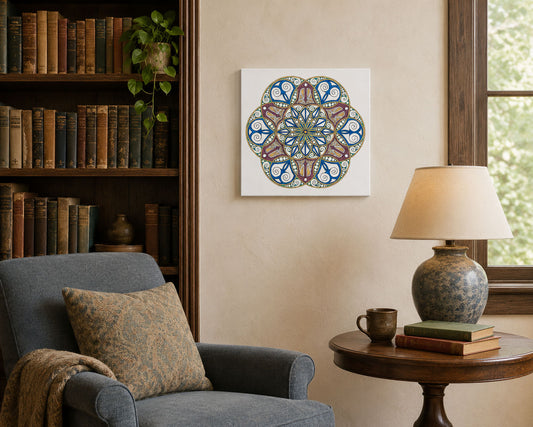 Mandala „Blume der golden Erinnerung“