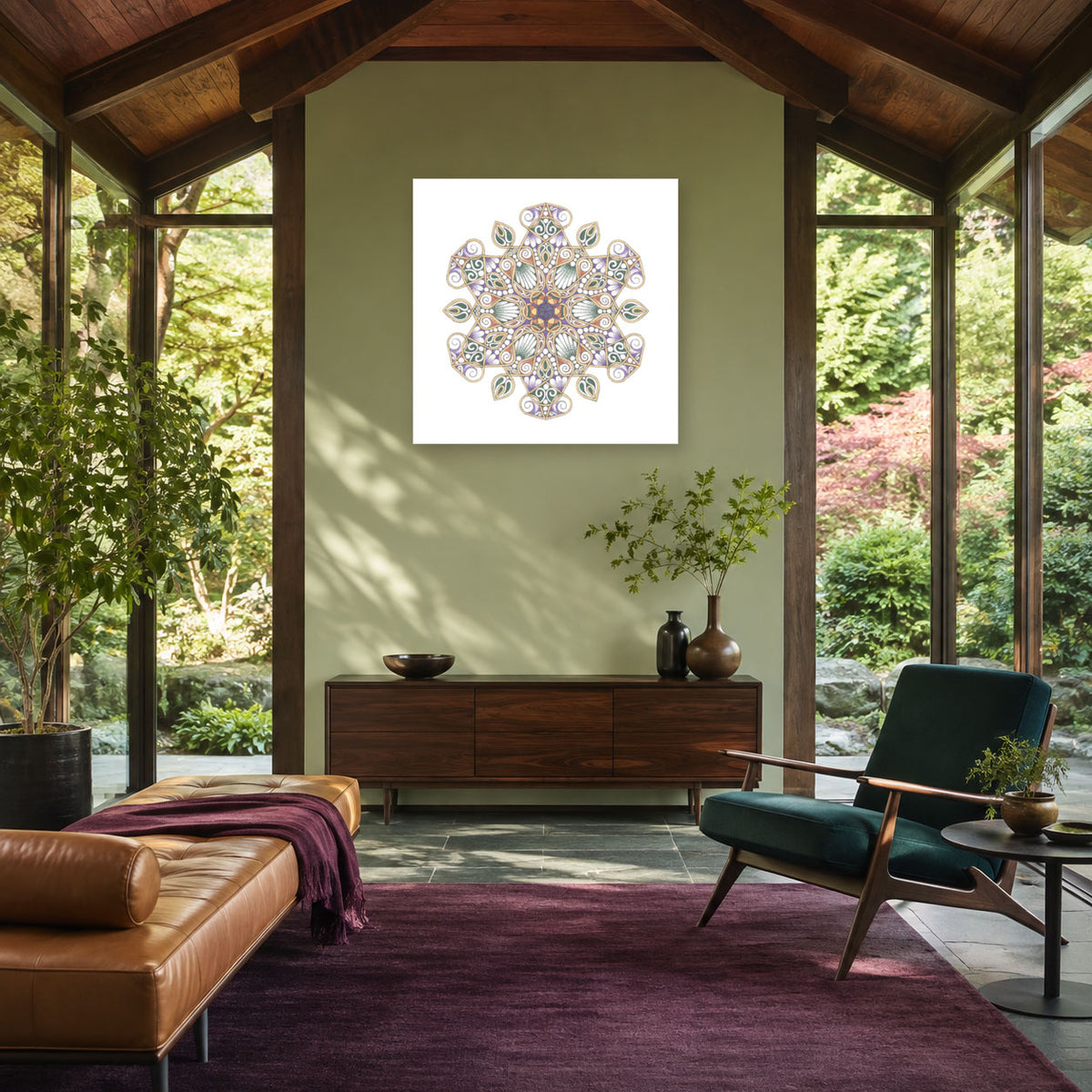Mandala „Gartenstern der Erdung“