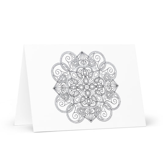 Mandala-Grußkarten-Set 8 zum Ausmalen