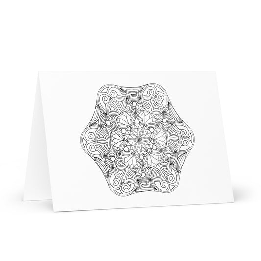 Mandala-Grußkarten-Set 7 zum Ausmalen