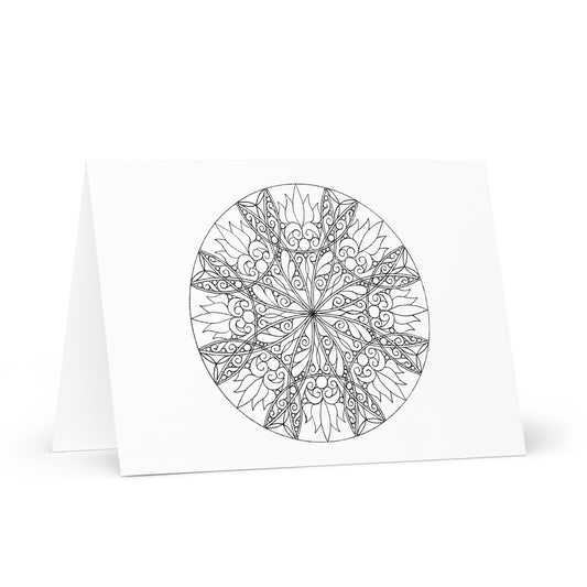 Mandala-Grußkarten-Set 6 zum Ausmalen