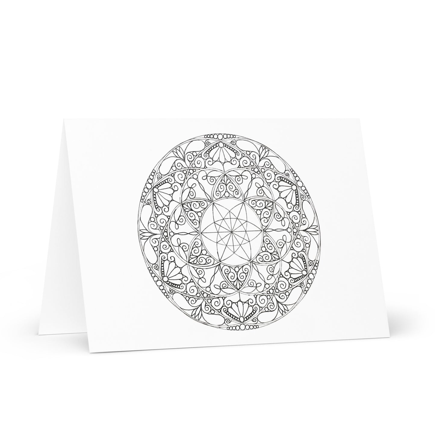 Mandala-Grußkarten-Set 4 zum Ausmalen