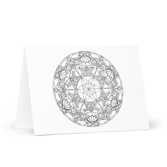 Mandala-Grußkarten-Set 4 zum Ausmalen