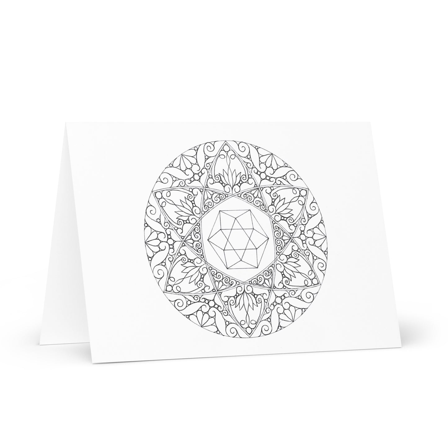 Mandala-Grußkarten-Set 4 zum Ausmalen