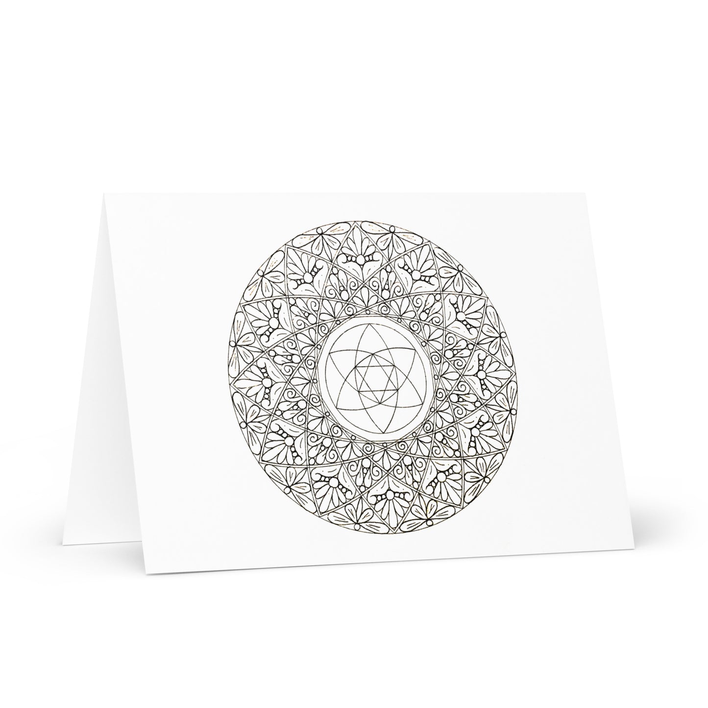 Mandala-Grußkarten-Set 4 zum Ausmalen