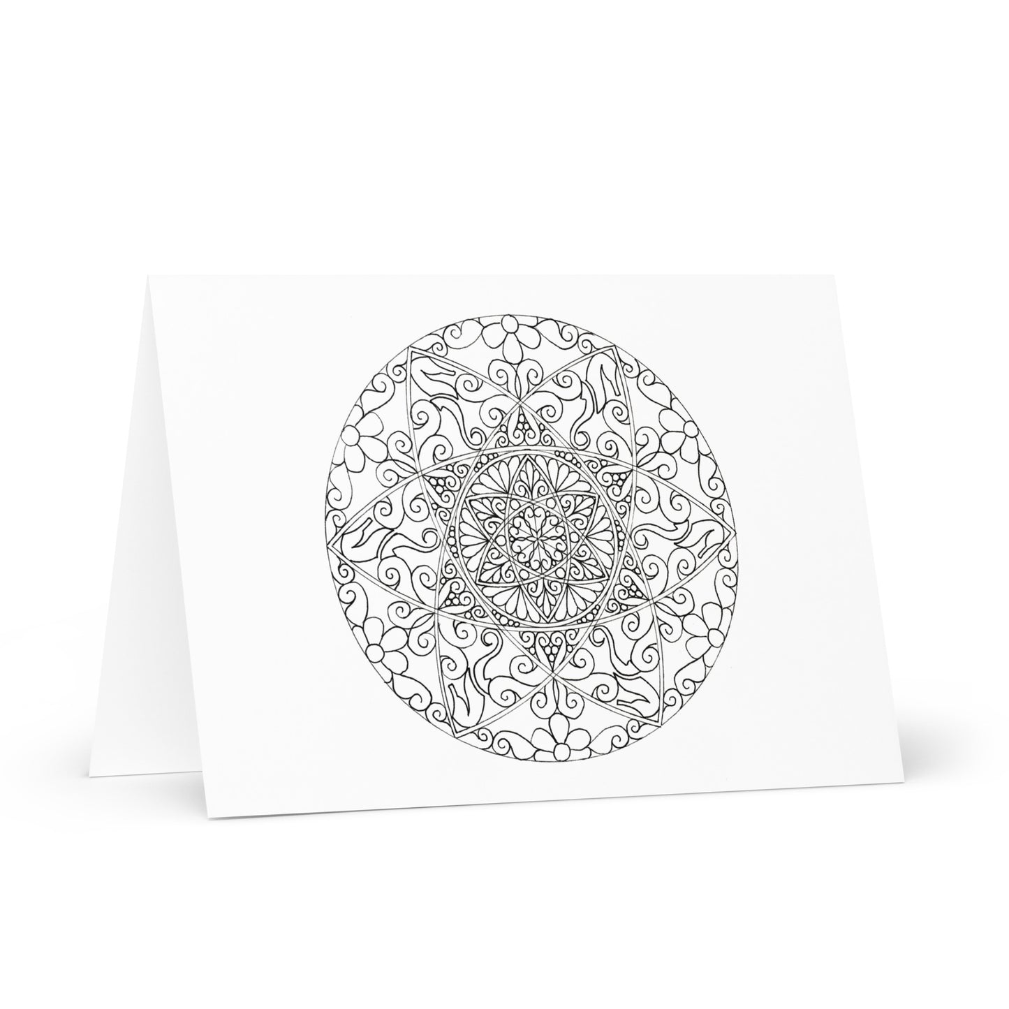 Mandala-Grußkarten-Set 4 zum Ausmalen