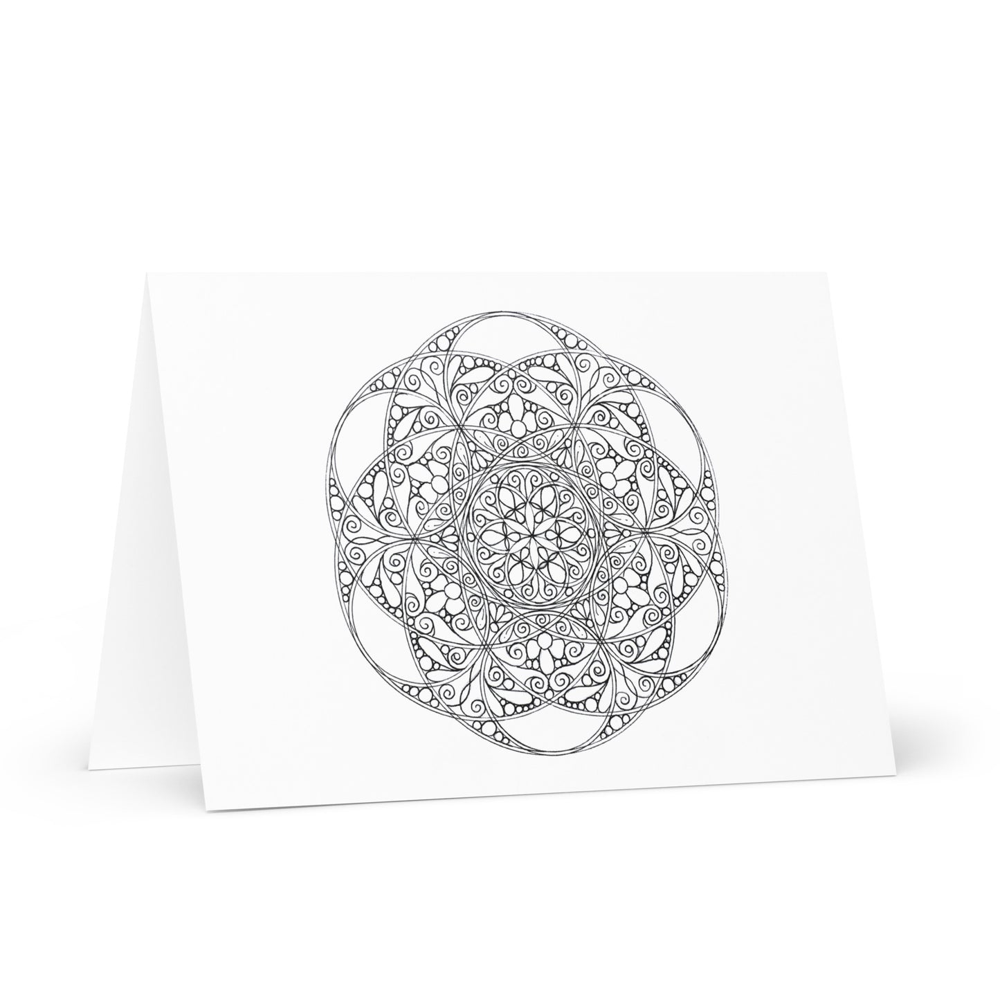 Mandala-Grußkarten-Set 4 zum Ausmalen