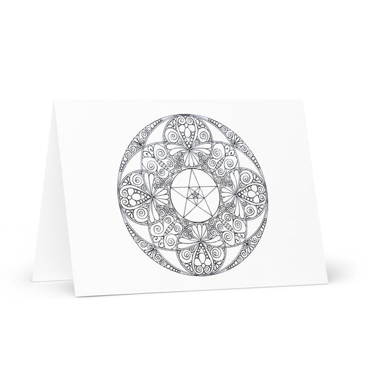 Mandala-Grußkarten-Set 3 zum Ausmalen