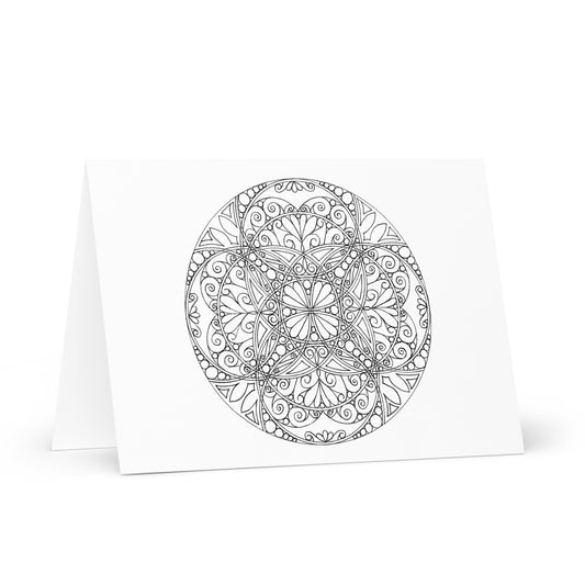 Mandala-Grußkarten-Set 2 zum Ausmalen