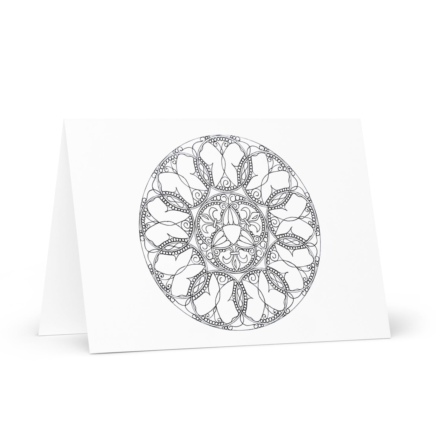 Mandala-Grußkarten-Set 2 zum Ausmalen
