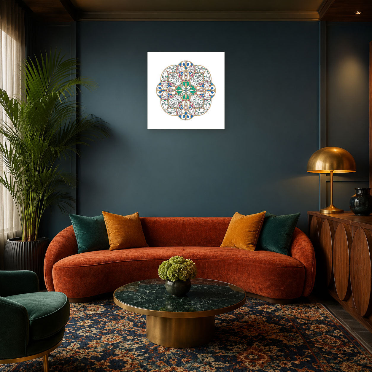 Mandala „Herz der tanzenden Elemente“