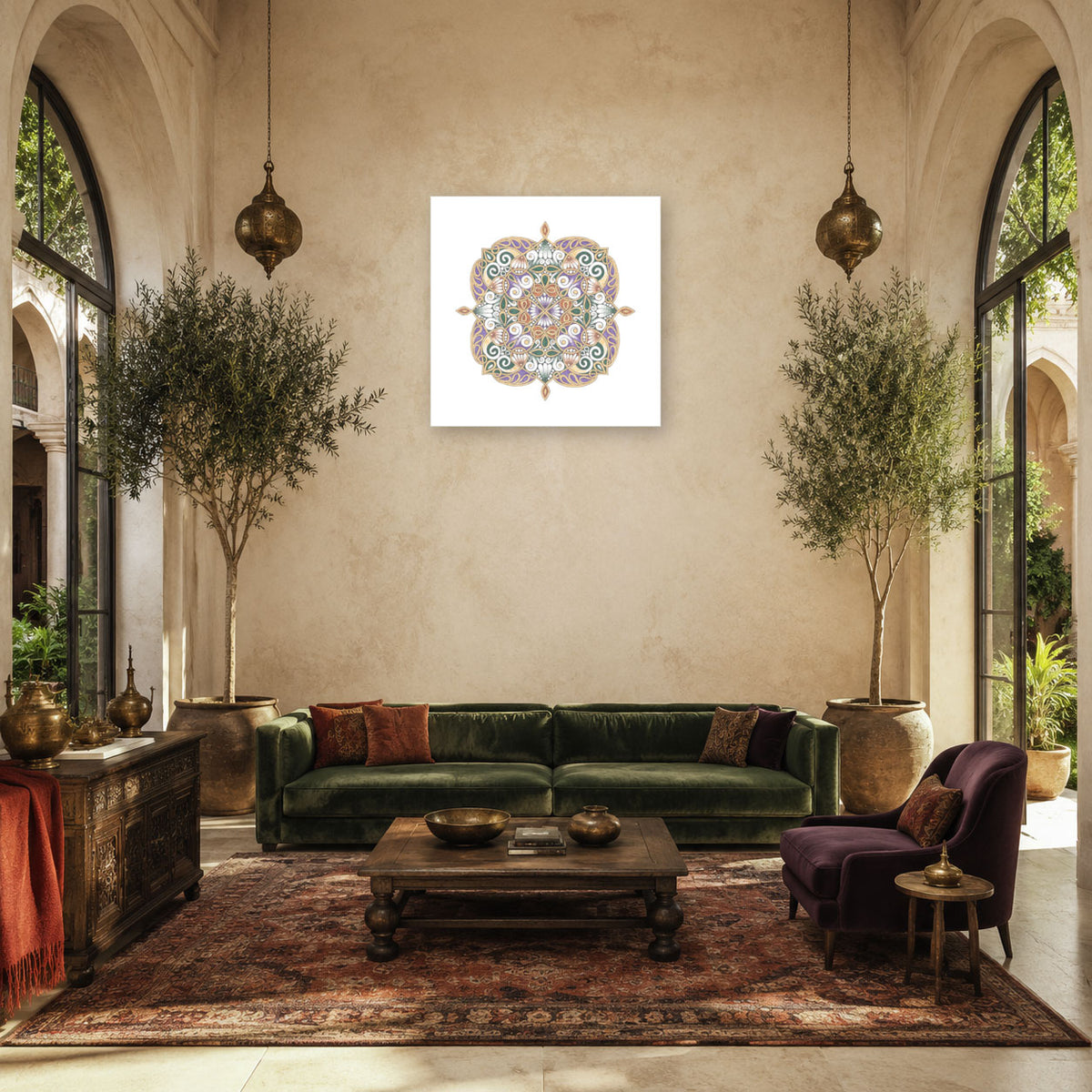 Mandala „Herztempel der grünen Weisheit“