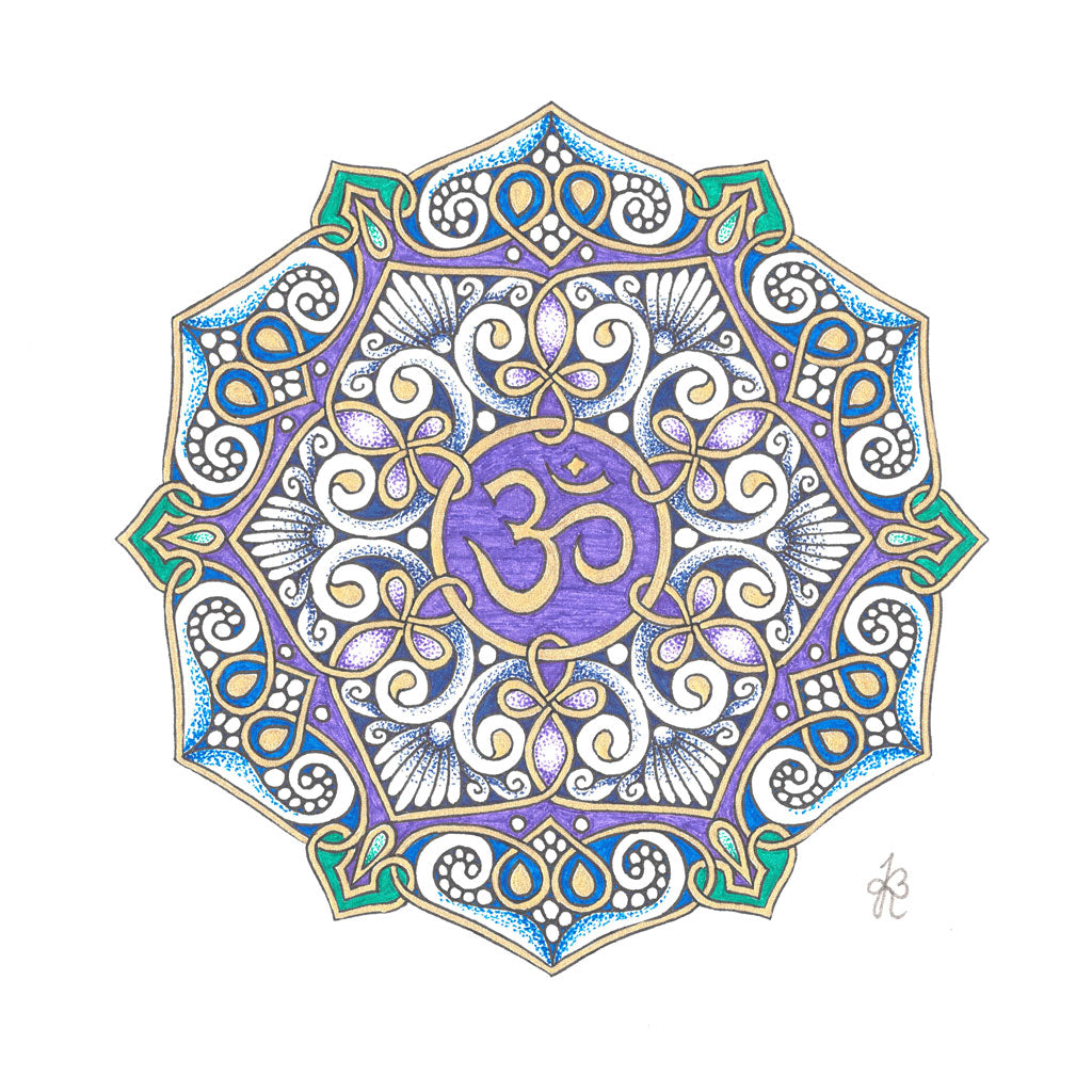 Mandala Original handgezeichnet „Klang der Stille“ – Spirituelles Kunst Unikat für den Altar & zur Raumharmonisierung