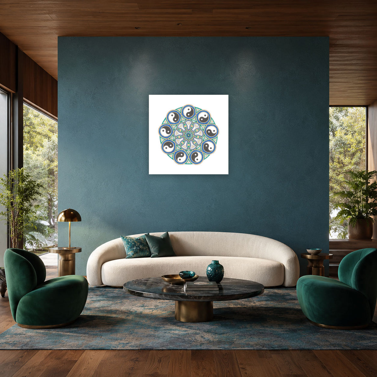 Mandala „Kreis von Yin & Yang – Harmonie der Gegensätze“