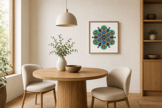Mandala „Lotus der smaragdgrünen Harmonie“