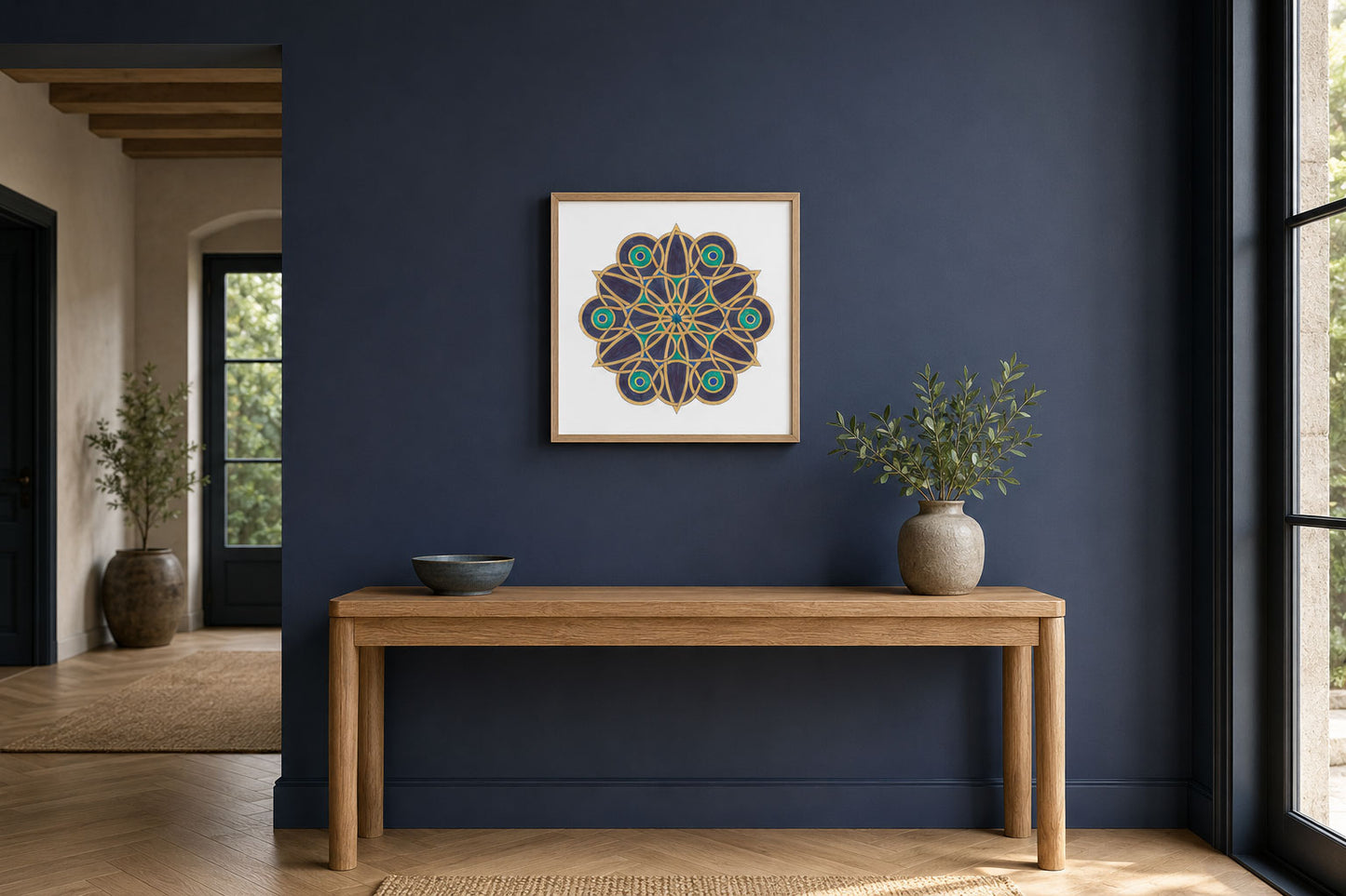 Mandala „Smaragdstern der stillen Ordnung“