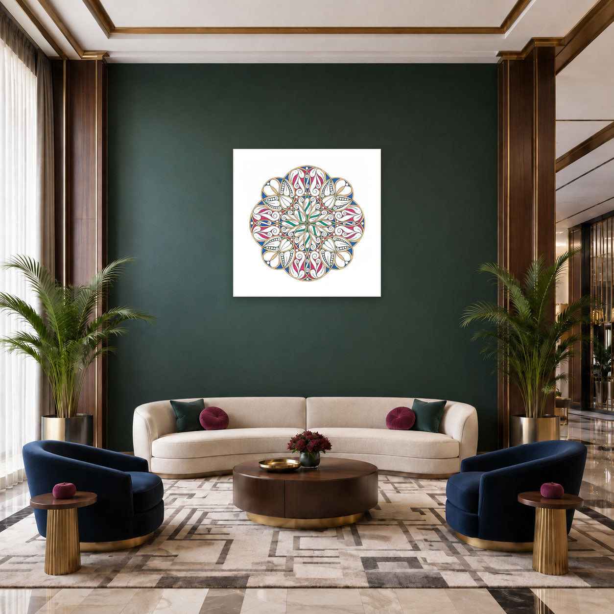 Mandala „Tanz der strahlenden Blätter“