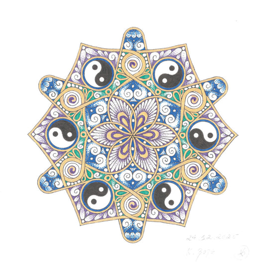 Yin & Yang – Blume des kosmischen Gleichgewichts